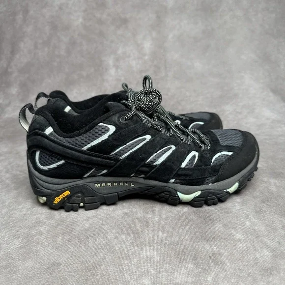 Merrell Shoes Womens 9 Moab 2 Vent Hiking Low Sneakers J19908 Black Pre-owned - Picture 3 of 9